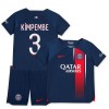 Conjunto (Camiseta+Pantalón Corto) Paris Saint-Germain 2023-24 Kimpembe 3 Primera Equipación - Niño